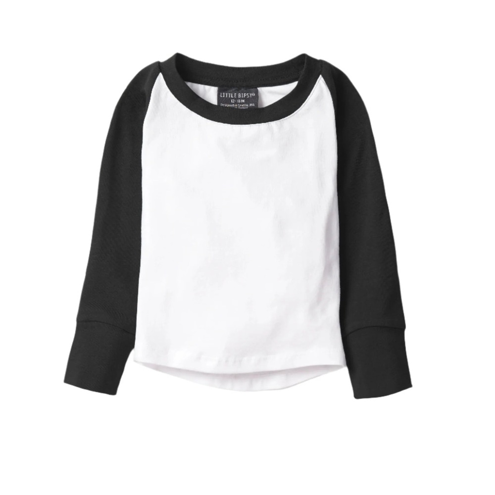 Little Bipsy Monochrome Raglan Long Sleeve Tee